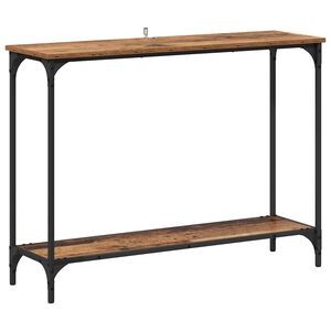 vidaXL Wandtafel Oud hout 101 x 30.5 x 75 cm Bewerkt hout