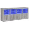 vidaXL Dressoir met LED-verlichting 163x37x67 cm grijs sonoma eiken