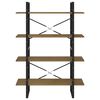 vidaXL Boekenkast met 4 schappen 100x30x140 cm massief grenenhout