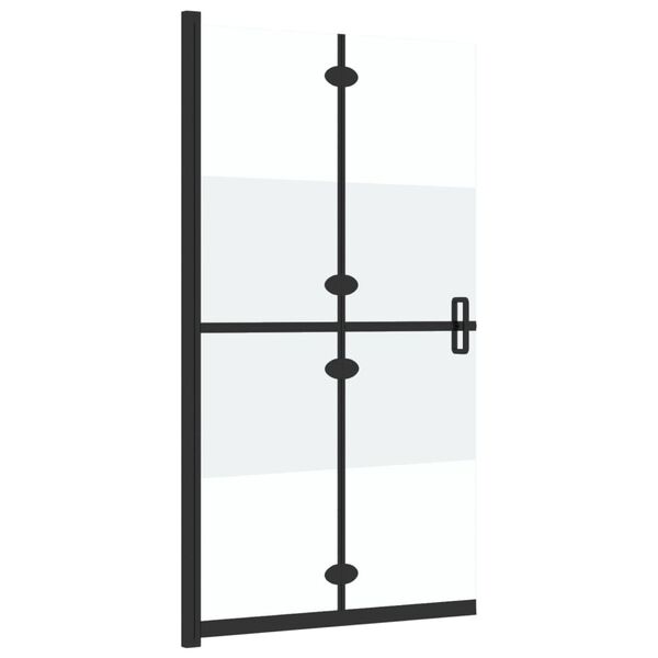 vidaXL Inloopdouchewand inklapbaar 110x190 cm ESG-glas halfmat
