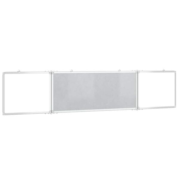 vidaXL Whiteboard magnetisch inklapbaar 200x40x1,7 cm aluminium