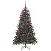 vidaXL Kunstkerstboom met 150 LED Groen 150 cm PVC en Plastic en Staal