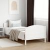 vidaXL Bedframe zonder matras massief grenenhout wit 90x190 cm
