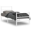 vidaXL Bedframe met hoofd- en voeteneinde metaal wit 80x200 cm