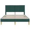 vidaXL Bedframe met hoofdeinde Donkergroen 120 x 190 cm Stof