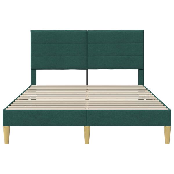 vidaXL Bedframe met hoofdeinde Donkergroen 120 x 190 cm Stof