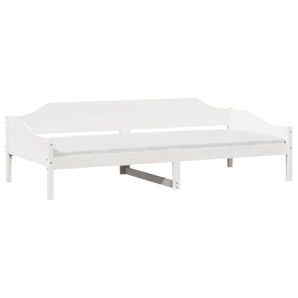 vidaXL Bedframe zonder matras massief grenenhout wit 90x190 cm