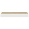 vidaXL Wandschappen zwevend 2 st 50x23x3,8 cm MDF eikenkleurig en wit