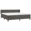 vidaXL Boxspring met matras fluweel donkergrijs 200x200 cm
