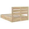 vidaXL Opslag bed met lade Sonoma Eiken 140 x 190 cm Bewerkt hout