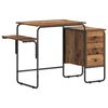 vidaXL Bureau met opbergruimte Oud hout 120 x 50 x 75 cm