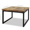 vidaXL Salontafel 60x60x40 cm teakhout en hars
