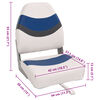 vidaXL Bootstoelen 2 st inklapbaar met hoge rugleuning 44x38x55 cm