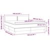 vidaXL Boxspring met matras en LED stof zwart 160x200 cm