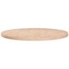vidaXL Tafelblad rond &Oslash;70x2,5 cm onbehandeld massief eikenhout