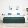 vidaXL Bedframe met matras Donkergroen 200 x 200 cm Stof