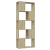 vidaXL Boekenkast/kamerscherm 60x24x155 cm sonoma eikenkleurig