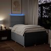 vidaXL Boxspring met matras stof lichtgrijs 120x200 cm