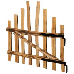 vidaXL Gebogen hekdeur 100 x 90 cm Ge&iuml;mpregneerd Hazelhout Bruin