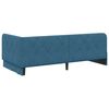 vidaXL Hoekbedframe met matras Blauw 90 x 200 cm Fluweel