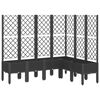 vidaXL Plantenbak met latwerk 160x120x142 cm polypropeen zwart