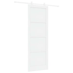 vidaXL Schuifdeur Wit 83 x 232 cm Massief grenenhout