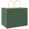 vidaXL Papieren zakken 250 st met hengsels 32x22x24 cm groen