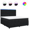 vidaXL Boxspring met matras fluweel zwart 180x200 cm