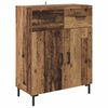 vidaXL Hoge kast met lade 2 pcs Oudhout Bewerkt hout