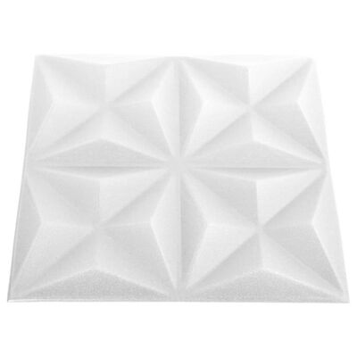 vidaXL 12 st Wandpanelen 3D origami 3 m² 50x50 cm wit