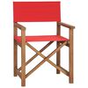 vidaXL Regisseursstoelen 2 st massief teakhout rood