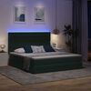 vidaXL Opbergbed met LED met matras Donkergroen 160 x 200 cm Fluweel