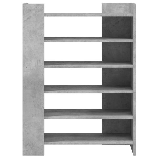 vidaXL Schoenenkast 74,5x37,5x100 cm bewerkt hout betongrijs