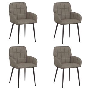vidaXL Eettafelstoelen 4 st Kunstleer Grijs 56,5 x 50 x 85 cm
