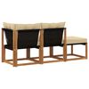 vidaXL Modulaire buitensofa eenheden 3 Stuk Natuurlijk en Beige
