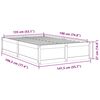 vidaXL Bedframe zonder matras massief grenenhout wit 135x190 cm