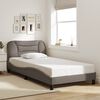 vidaXL Bedframe met LED zonder matras "Hvar" 100x200 cm stof Taupe