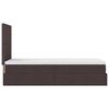 vidaXL Ottoman bed met matras 90x190cm stof donkerbruin