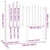 vidaXL Hoofdbord 126x6x110 cm massief grenenhout zwart