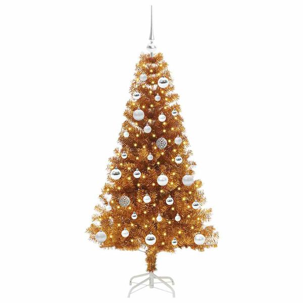 vidaXL Kerstboom met 150 LED met standaard Goud 150 cm PET