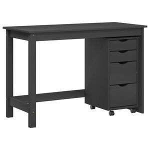 vidaXL Bureau en rollende kast set MOSS 2 pcs Grijs