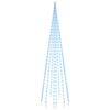 vidaXL Vlaggenmast kerstboom 310 LED's blauw 300 cm