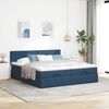 vidaXL Ottoman bed met matrassen 180x200cm stof blauw