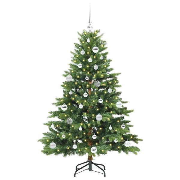 vidaXL Kunstkerstboom met 150 LED met standaard Groen 150 cm PE en PVC