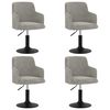 vidaXL Eetkamerstoelen draaibaar 4 st fluweel lichtgrijs