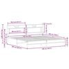 vidaXL Bedframe zonder matras metaal sonoma eikenkleurig 193x201 cm