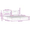 vidaXL Bedframe zonder matras metaal gerookt eikenkleurig 193x201 cm