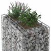 vidaXL Gabion Verhoogd Bed Zilver 90 x 50 x 80 cm Gegalvaniseerd staal