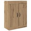 vidaXL Hoge kast Artisan Eiken 69,5 x 34 x 180 cm Bewerkt hout