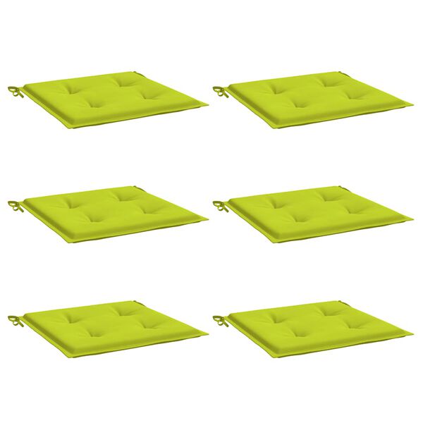 vidaXL Tuinstoelkussens 6 st 40x40x4 cm oxford stof felgroen